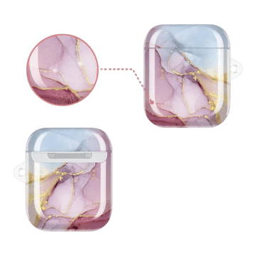 Infostyle Marble ovitek za AirPods 1/2 – vijoličen zaščitni etui
