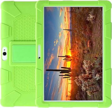 Infostyle 10,1-palčni silikonski ovitek za TOSCIDO / Dragon Touch / Alldocube / ACEPAD in druge tablice – zelena, zložljivo stojalo
