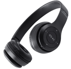 Infostyle P47 Super Bass brezžične zložljive Bluetooth slušalke z mikrofonom – črne