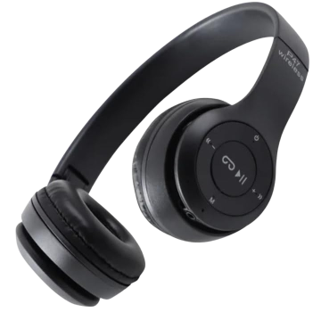 Infostyle P47 Super Bass brezžične zložljive Bluetooth slušalke z mikrofonom – črne