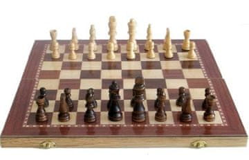 SEDCO Leseni šahovski set Sedco 96 C02 črna/bela 29x29 cm