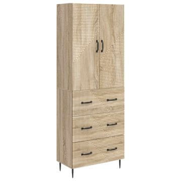 Vidaxl Set omar 2 kos 66 x 34,5 x 90 cm Inženirski les Sonoma hrast