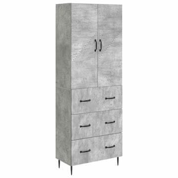 Vidaxl Set omar 2 szt. Betonsko siva 66 x 34,5 x 90 cm Inženirski les