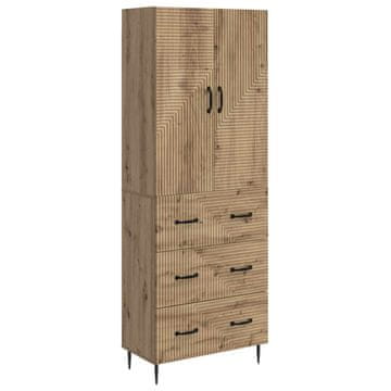 Vidaxl Set omar 2 kos 66 x 34,5 x 90 cm Inženirski les Artisan hrast