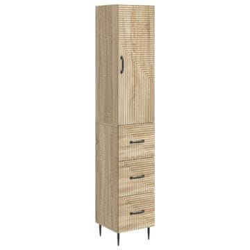 Vidaxl Set omar 2 kos 33 x 34,5 x 90 cm Inženirski les Sonoma hrast