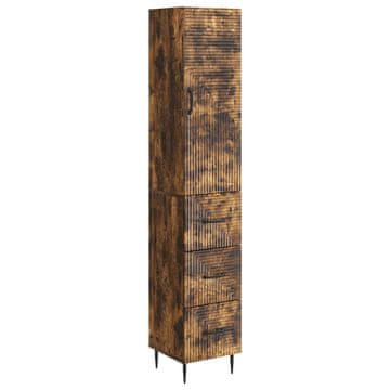Vidaxl Set omar 2 kos 33 x 34,5 x 90 cm Inženirski les Dimljen hrast