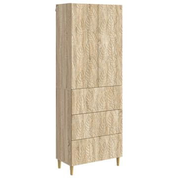 Vidaxl Set omar 2 kos 66 x 34,5 x 90 cm Inženirski les Sonoma hrast