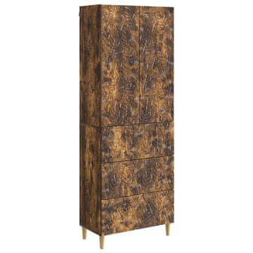 Vidaxl Set omar 2 kos 66 x 34,5 x 90 cm Inženirski les Dimljen hrast