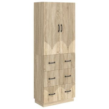 Vidaxl Set omar 2 kos 66 x 34,5 x 87 cm Inženirski les Sonoma hrast