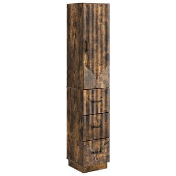 Vidaxl Set omar 2 kos 33 x 34,5 x 87 cm Inženirski les Dimljen hrast