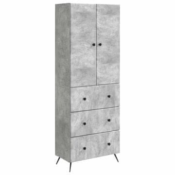 Vidaxl Set omar 2 szt. Betonsko siva 66 x 34,5 x 90 cm Inženirski les