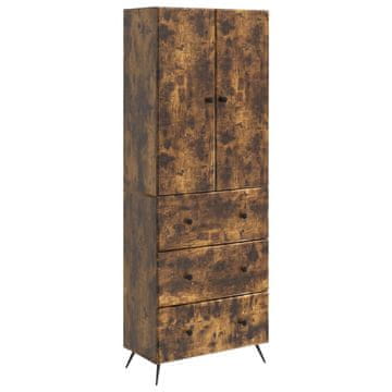 Vidaxl Set omar 2 kos 66 x 34,5 x 90 cm Inženirski les Dimljen hrast
