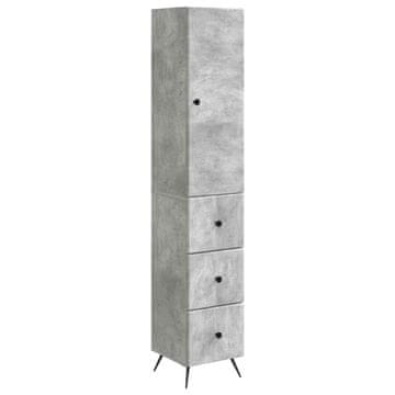 Vidaxl Set omar 2 szt. Betonsko siva 34,5 x 34,5 x 90 cm Inženirski les