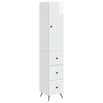 Vidaxl Set omar 2 szt. Bela visok sijaj 34,5 x 34,5 x 90 cm