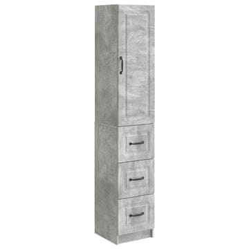 Vidaxl Set omar 2 szt. Betonsko siva 33 x 34,5 x 87 cm Inženirski les