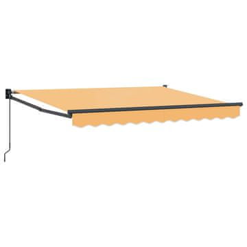 Vidaxl Vlečna tenda Peščena 3,5 x 2,5 m 100% poliester in aluminij