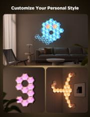 Govee Glide Hexagon LED svetlobne plošče, Ultra Expansion 1 Pack