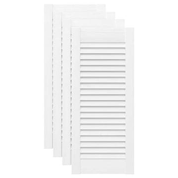 Vidaxl Vrata za omarico z letvicami 4 kosi bela 69x29,5 cm