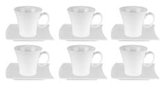 ALPEKSHOME SKODELICE ZA BELO KAVO, BELE, HJ1998, 220 ML, 6 KOS