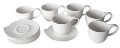 ALPEKSHOME SKODELICE ZA KAVO, BELE, HJ6217, 220 ML, 6 KOS