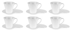 ALPEKSHOME SKODELICE ZA KAVO, BELE, HJ1316, 220 ML, 6 KOS