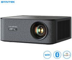 Byintek VEVSHAO A24 projektor, LED LCD, prenosni, Android TV, WiFi, BT, 4K UHD, črn + daljinec