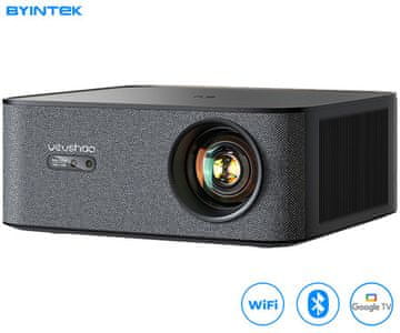 Byintek VEVSHAO A24 projektor, LED LCD, prenosni, Android TV, WiFi, BT, 4K UHD, črn + daljinec