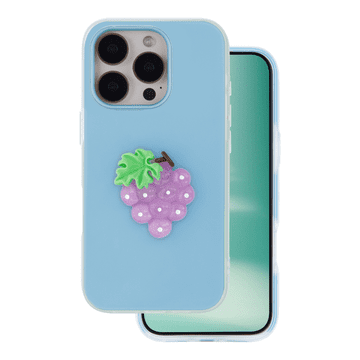 Onasi Tutti Frutti 2v1 silikonski ovitek za iPhone 16 Pro - moder