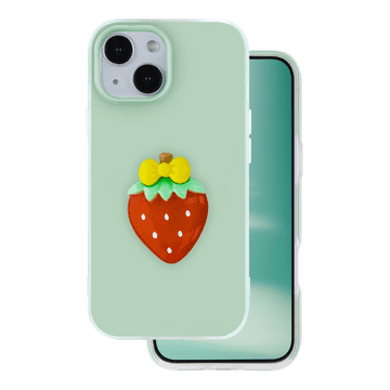 Onasi Tutti Frutti 2v1 silikonski ovitek za iPhone 15 - zelen