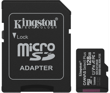 Kingston Canvas Select Plus SPOMINSKA KARTICA 128GB 4K MicroSD za adapterjem 150MB/s