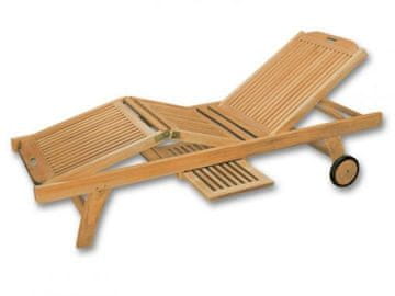 Mountfield Vrtni Nastavljivi Ležalnik Gentle 35x65x200cm Tikovina
