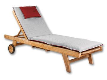 Mountfield Vrtna blazina za ležalnik De Luxe karmín, 195x60x8 cm