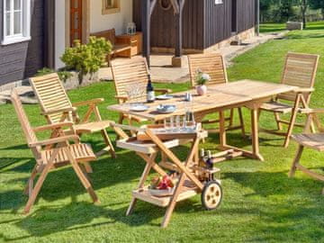 Mountfield Zložljiva Vrtna Miza Gentle 76x150-200x90cm, Tikovina