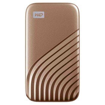 WD SanDisk My Passport SSD zunanji 1TB, USB-C 3.2, 1050/10000MB/s R/W PC in Mac, zlati