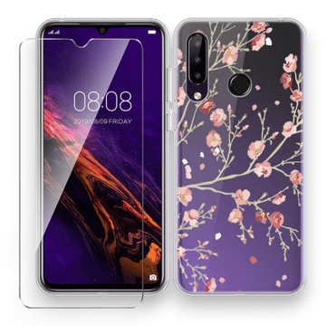 Infostyle Komplet silikonski ovitek "Blossoming tree" + zaščitno steklo za Doogee N20 (6.3") TPU silikon / Prozorna