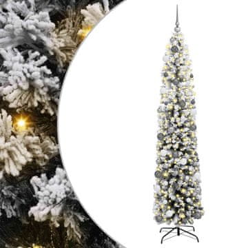 Vidaxl Umestno božično drevo Zelena 210 cm PVC in Jeklo in Plastika