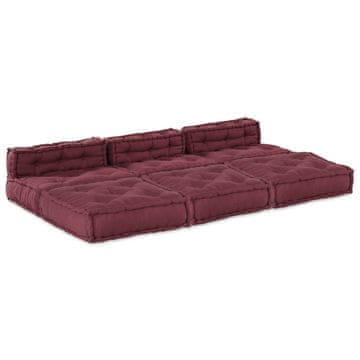 Vidaxl Modularna sedežna enota 4 szt. Bordo Blago