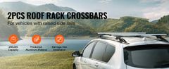 KJB Nastavljive aluminijaste prečke za strešni nosilec z nosilnostjo 90 kg za SUV-je in limuzine