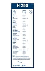 Bosch Rear H250 zadnja metlica brisalca, 250 mm (3397011629)