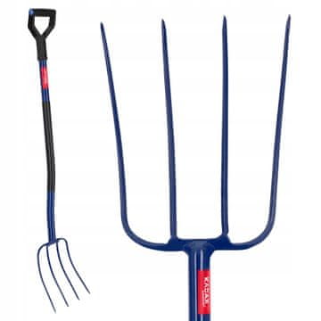 KADAX Vrtenje vile s 4 kraki, kovinske, dolžina 130 cm, idealne za kompostiranje sena