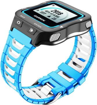 Infostyle Tyogeephy silikonski pašček za Garmin Forerunner 920XT – belo-modra