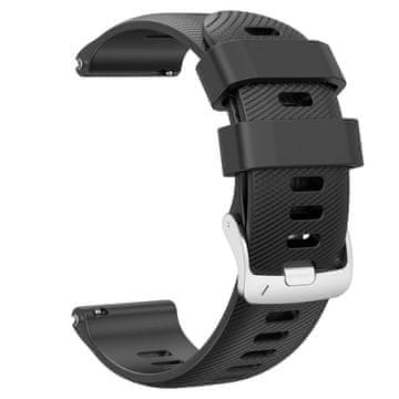 Infostyle Silikonski pas za uro Garmin 18mm – Forerunner 255S, 265S, Vivoactive 4S, Venu 2S | črna