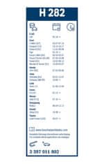 Bosch Rear H282 zadnja metlica brisalca, 280 mm (3397011802)