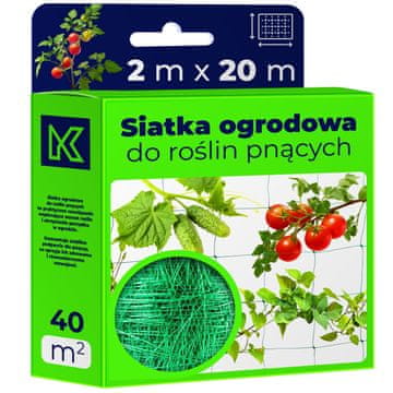 KADAX Mreža za oporo rastlin, zelenjava, paradižnik, kumare, 2 x 20 m