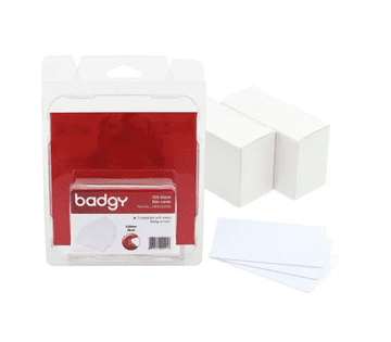 Badgy CBGC0030W PVC kartice za tisk CR80, 30 mil (0,76 mm), 100 kos, bele