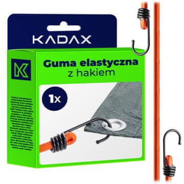 KADAX Elastična gumijasta vrv s kovinskim kavljem 71 cm za pritrditev ponjav