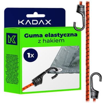 KADAX Elastična gumijasta vrv s kavljem 48 cm za pritrjevanje ponjav in napenje prtljage