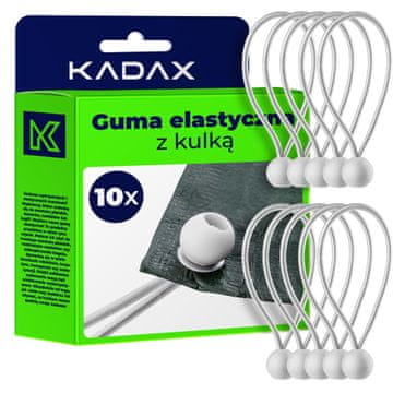 KADAX Komplet gumic z žogicami, 10 kosov, za pritrjevanje ponjav, močna guma, dolžina 15 cm