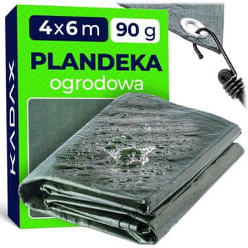 KADAX Debela in močna ponjava, ojačana, odporna proti zmrzali, vodoodporna, 6 x 4 m