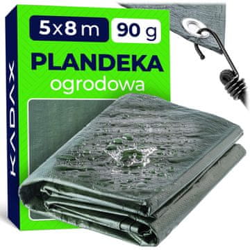 KADAX Debela ponjava, odporna na zmrzal, vodoodporna, ojačana, velikost 8x5 m, 90 g/m²